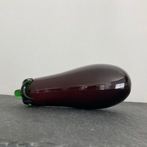 Vintage Murano glass vegetable purple eggplant